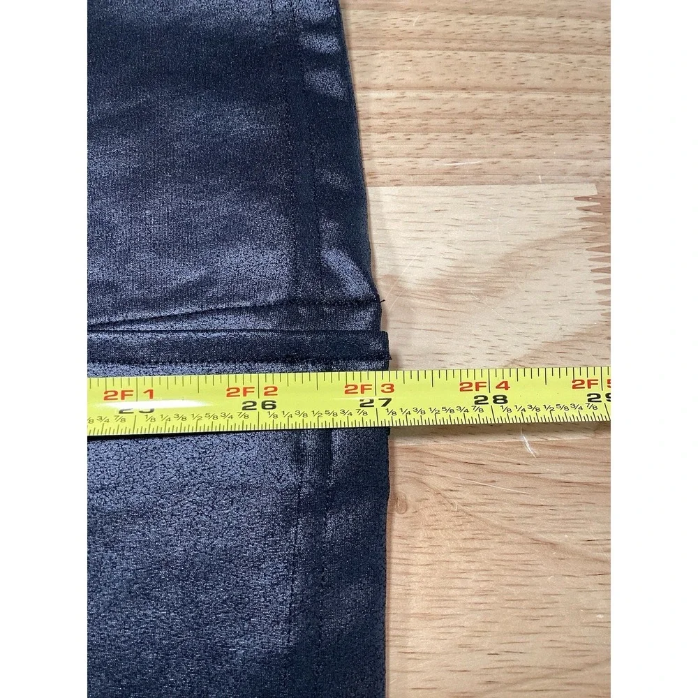 Spanx‎ Pencil Skirt Womens Large Black Faux Leather High Waist Pull On- NWT